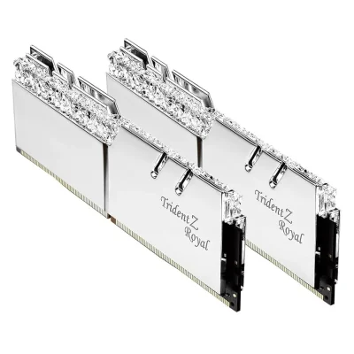 رم کامپیوتر استوک جی اسکیل تریدنت رویال مدل G.SKILL TRIDNET ROYAL 32GB(2*16GB) D4 3200MHz SILVER