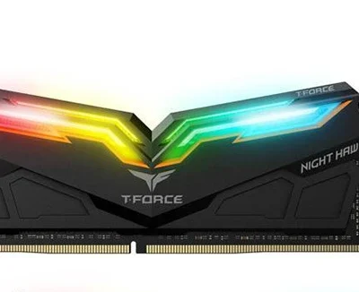 رم کامپیوتر استوک مدل TEAM GROUP T.FORCE NIGHT HAWK RGB  8GB D4 3200MHz